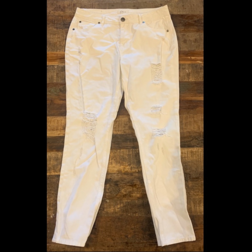 White Elan Ripped Jeans - Picture 3 of 3